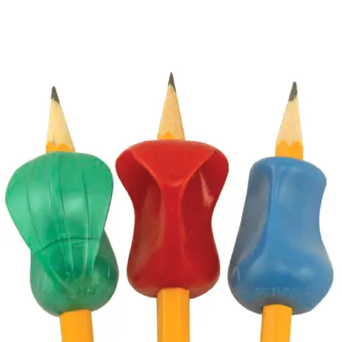Impugnature Ergonomiche in Gomma per Scrittura, Kit Evolutivo 3 Fasi per Destrimani e Mancini
