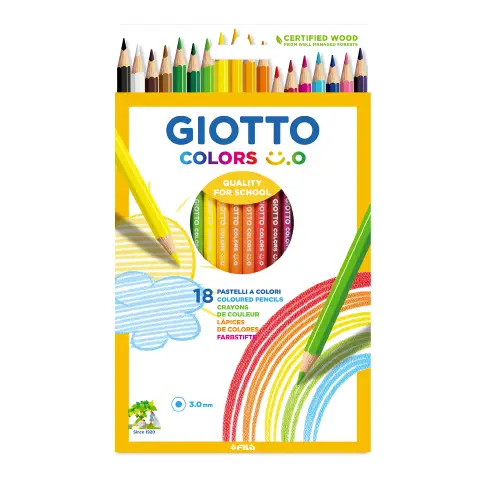 Pastelli Colorati Giotto Colors Smile - 18 Pezzi
