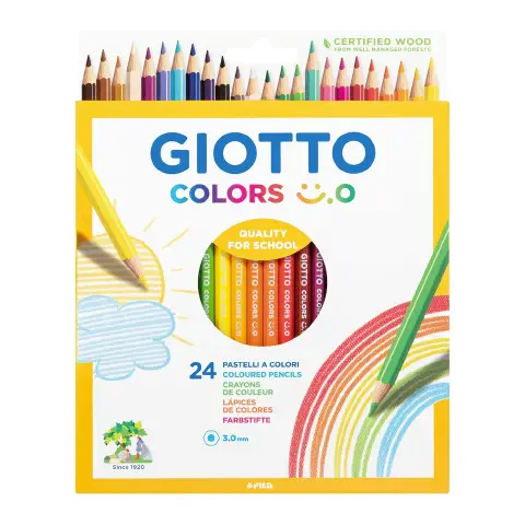 Pastelli Colorati Giotto Colors Smile - 24 Pezzi