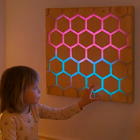 Pannello Alveare Luminoso Interattivo, Stimolo Sensoriale
