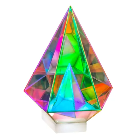 Lampada a Prisma Diamante, Luce Sensoriale a Riflessi Iridescenti
