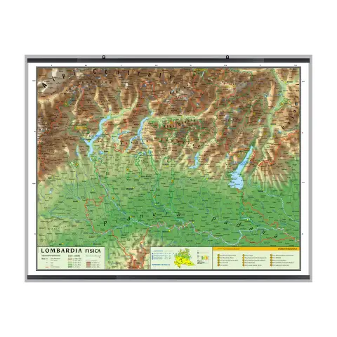 Carta Geografica Lombardia