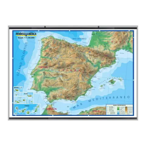 Carta Geografica Madrelingua Spagna