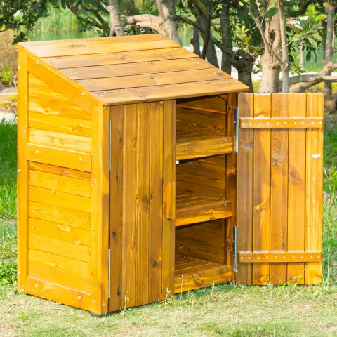 Armadietto in Legno da Esterni con Ante per Giochi e Accessori