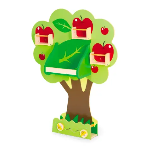 Libreria Murale Albero delle Mele per Angolo Lettura Asili