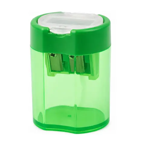 Temperamatite in Plastica a 2 Fori Con Contenitore, Confezione 12 Pz.