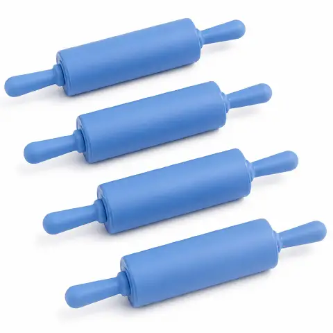 Mattarello In Plastica Liscio per Plastilina e Paste da Modellare, Set 4 Pezzi