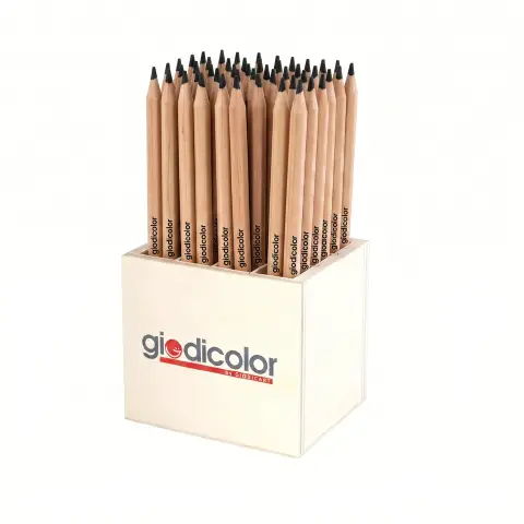 Matitoni Triangolari in Grafite con Fusto in Legno Naturale FSC, Contenitore 36 Pezzi
