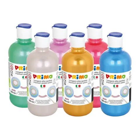 Tempera Perlata Primo - Set 6 Flaconi da 500 ml