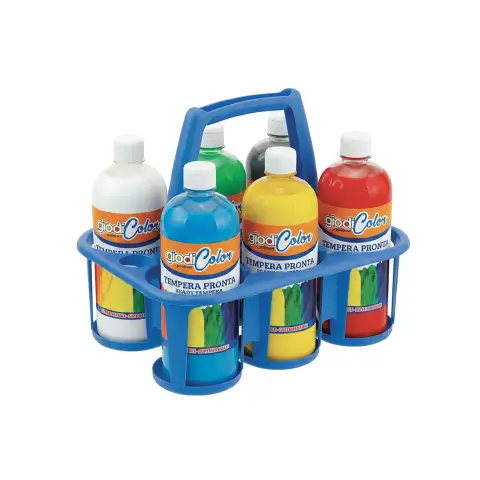 Tempera Giodicolor Con Cestello 6 Flaconi 1000ml