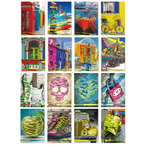 Quaderno Maxi Multicolor/Mimesis 80 Gr 5 mm - confezione 10 pz