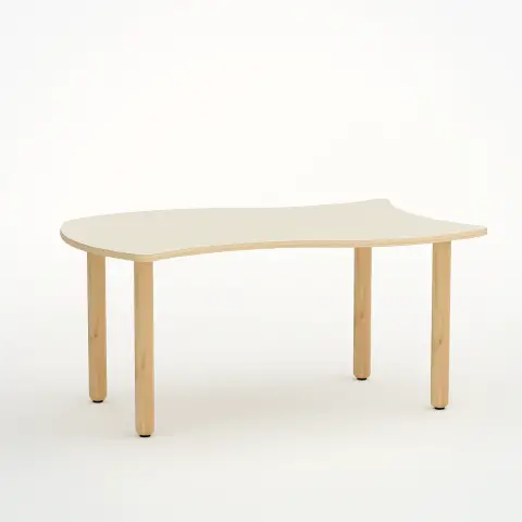 Tavolo Verso Onda Misura 3 Magnolia Per Scuola Primaria - Conforme CAM