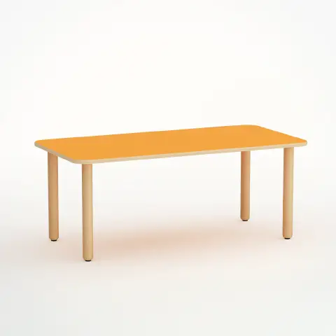 Tavolo Forma Rettangolare H 40 cm – Arancio - Conforme CAM