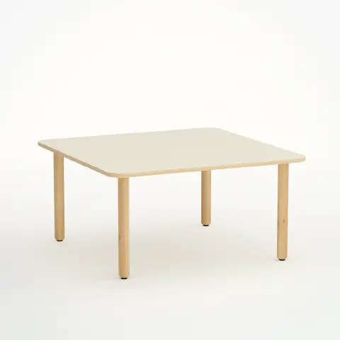 Tavolo Forma Quadrato H 46 Cm - Misura 1 - Magnolia Per Nidi D'infanzia - Conforme CAM