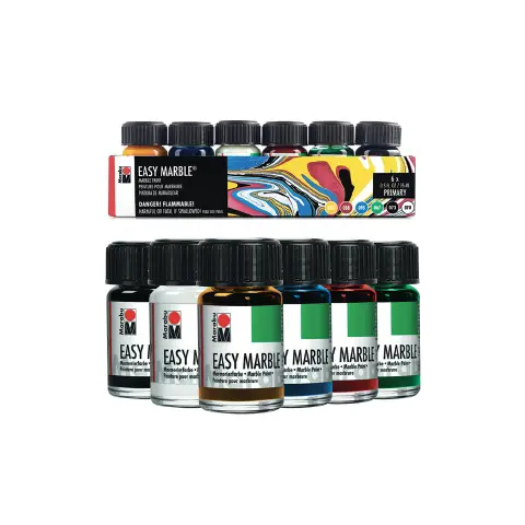 Marabu Colori per Marmorizzazione Easy Marble 15 ml. - Set 6 Colori