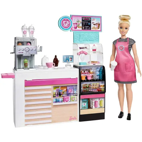 Barbie Coffee Shop Playset con Bambola e Accessori