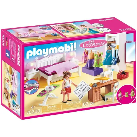 Camera da Letto con Angolo per Cucito Playmobil Dollhouse