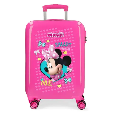 MINNIE HAPPY HELPERS TROLLEY ABS 55 CM 4 RUOTE ROSA