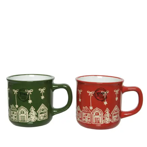 Kitchen Goods Tazza Natale Rosso/Verde 310 ml Assortita