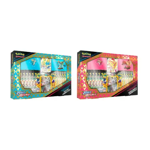 POKEMON COLLEZIONE PREMIUM STATUINA ZACIAN/ZAMAZENTA CROM ZENIT REGALE