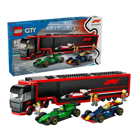 Lego City Formula 1 Autotrasportatore F1 con Monoposto Rb20 e Amr24 F1 60445