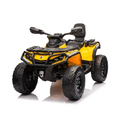 Auto Elettrica per Bambini 12V Can-Am Outlander 2 Motori, Giallo