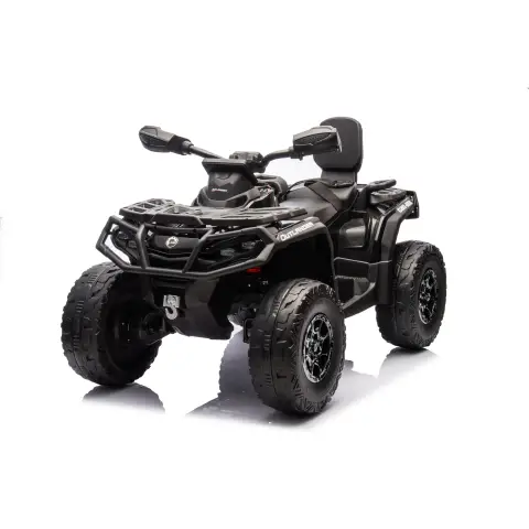 Auto Elettrica per Bambini 12V Can-Am Outlander 2 Motori, Nero
