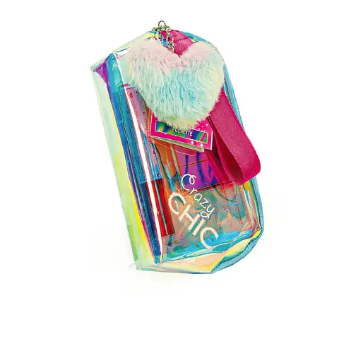 Crazy Chic Clutch Bag With Makeup And Heart Charm