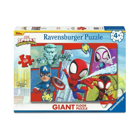Puzzle Spidey 60 Pezzi Giant | Puzzle Bambini 4+ Anni, 70x50cm
