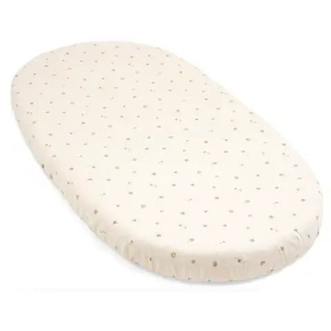 Stokke Sleepi V3 Lenzuolo Sotto Letto con Angoli Flower Ecru Ocs cm. 140