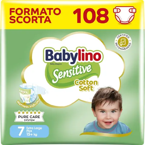 Babylino Sensitive Economy Diapers Size 7 - 15+ Kg - 36 Pieces Per Conference X - 3-pack