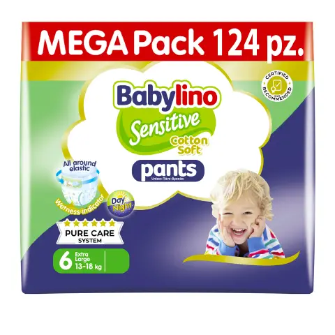 Babylino Economy Pannolini Mutandina Taglia 6 Extra Large  - 13/18 Kg 31 Pezzi - confezione 4 pz