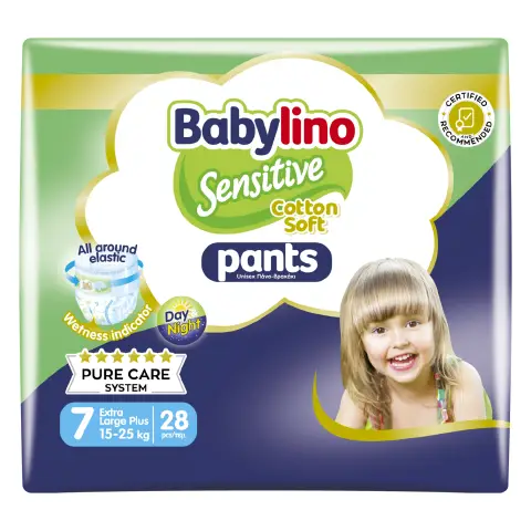 Babylino Economy Pannolini Mutandina Taglia 7 Extra Large Plus - 15/25 Kg 28 Pezzi - confezione 4 pz