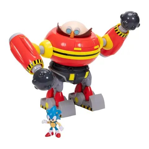 Sonic vs Robot Eggman Set Battaglia Gigante con Cannone – 23cm