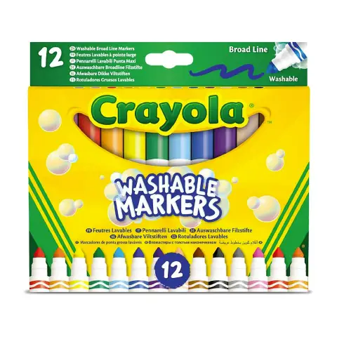 Crayola Pennarelli Punta Maxi Superlavabili Confezione 12 Pezzi