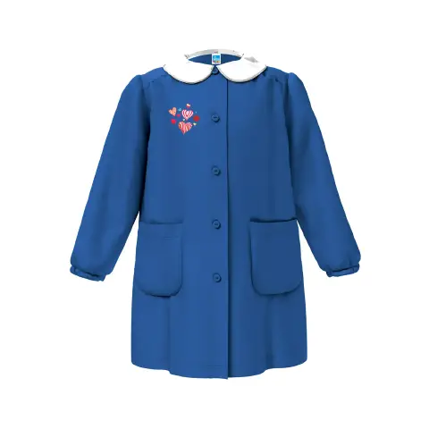 Grembiule Bambina Scuola St Cuoricini Blu 11 Anni
