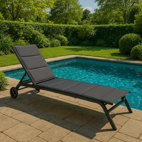 Garden Sunlounger Jask Anthracite Salmar