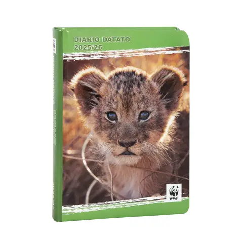 Diario Datato Scuola 12 Mesi Standard WWF Fotografico Leone
