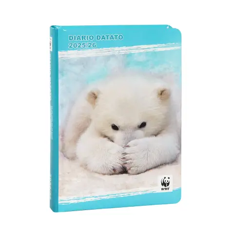 Diario Scuola 12 Mesi Datato Standard WWF Fotografico Orso