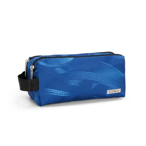 Comix Astuccio Portapenne Scuola 2 Zip Allover Flow