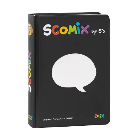 Scomix Agenda Scuola 16 Mesi Medium Black