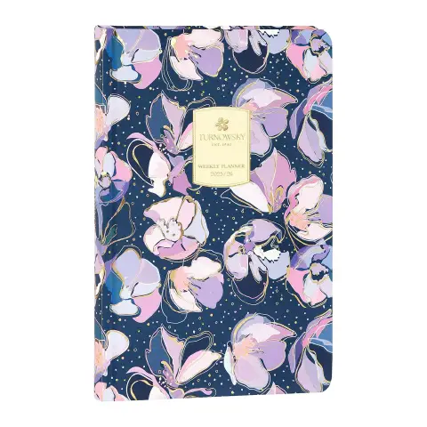 Turnowsky Weekly School Diary 13 Months Dark Flowers