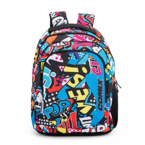 Comix Wave Organized School Backpack Street Words