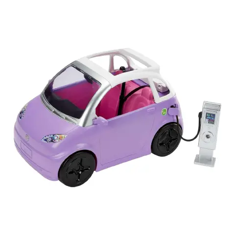 Barbie Auto Elettrica 2 in 1 con Stazione di Ricarica HJV36