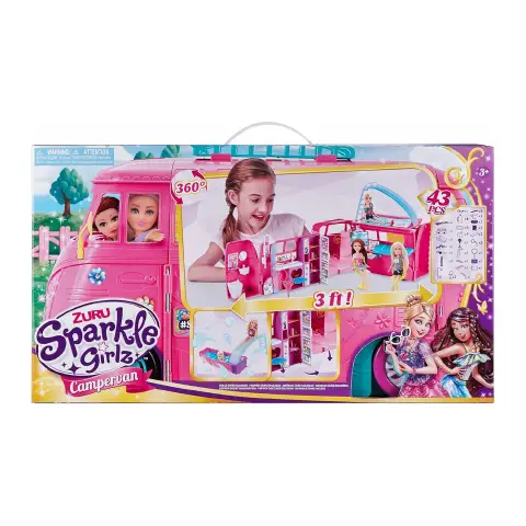 Sparkle Girlz Retro Camper Van - Playset Viaggio Scintillante - Ora a un Prezzo Super Scontato!
