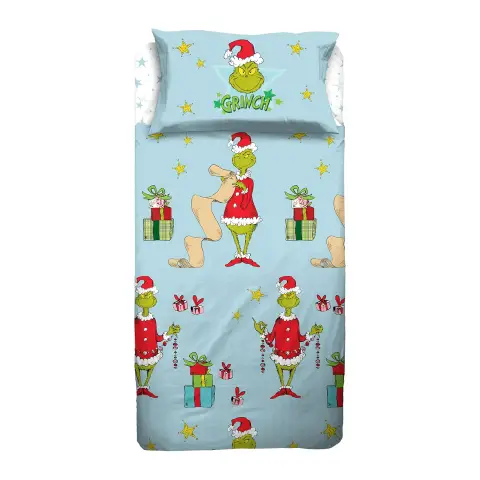 Completo Letto 1 Piazza Con Federa Piazzata Grinch