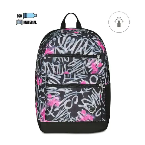 Dim Paint Girl Backpack School Reversible Backpack Grs Earphones Wireless