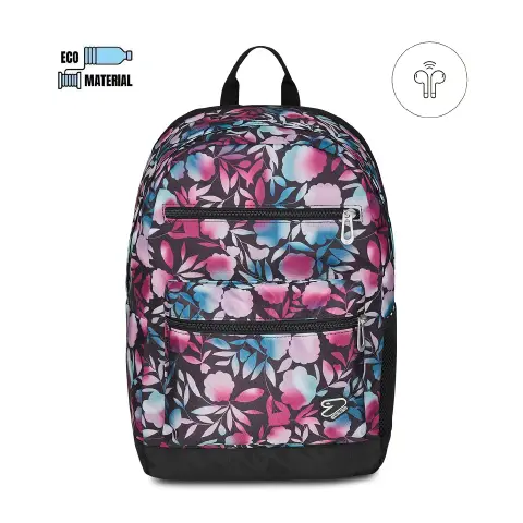 Water-flowers Backpack School Reversible Backpack Grs Earphones Wireless
