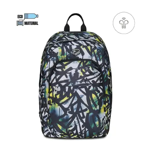 Backpack School Pro Xxl Detach Grs Earphones Wireless Lime Punch