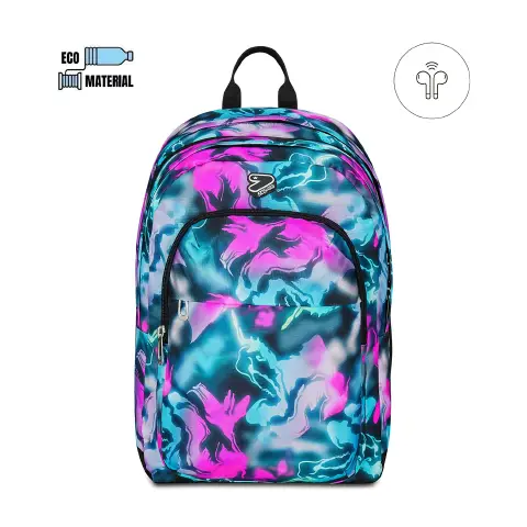 Backpack School Pro Xxl Detach Grs Earphones Wireless Fluo Fuxia